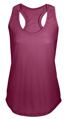 Майка женская Moka 110, белая (Малиновый)