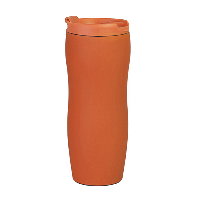 Термокружка с двойной стенкой Softoccino,  оранжевая-S