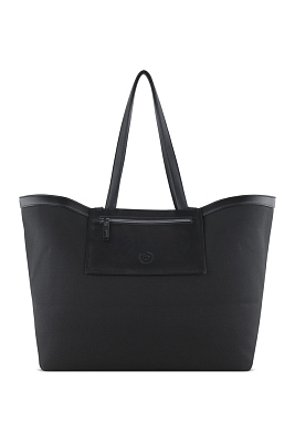 Сумка-тоут женская большая BUGATTI Elena, черная, канвас, полиуретан, 58 x 22 x 31,5 см