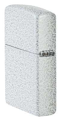 Зажигалка ZIPPO Logo с покрытием Glacier, латунь/сталь, белая, матовая, 38x13x57 мм