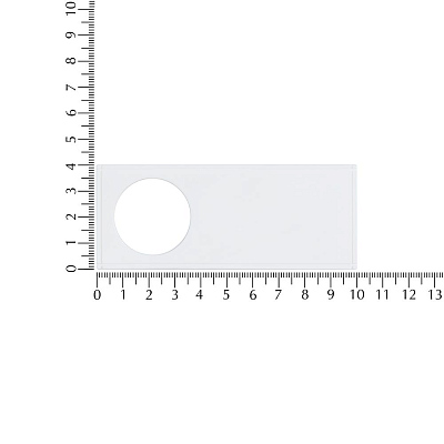 Лейбл из ПВХ с вырубкой «Круг», белый