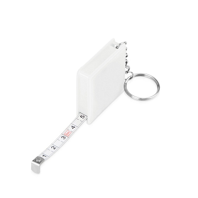 Брелок-рулетка Tape, белый-S