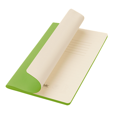 Блокнот Alpha slim, салатовый (Зеленый, бежевый)