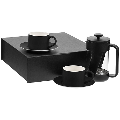 Набор для чая на 2 персоны Best Morning, черный (Чёрный)