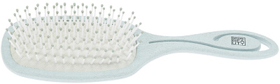 Щетка Dewal Beauty серия "Eco-Friendly", продувная, с нейлоновым штифтом, форма листик, бежевая (Голубой)