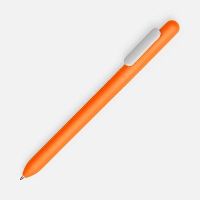 Ручка шариковая Swiper Soft Touch, неоново-оранжевая с белым (Оранжевый)