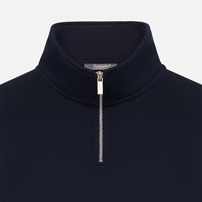 Толстовка на молнии унисекс FLOW, темно-синяя