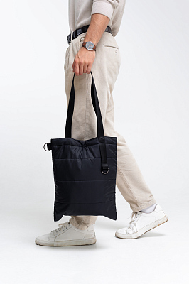 Шоппер Superbag Bubble New, со скрытой магнитной кнопкой (черный)