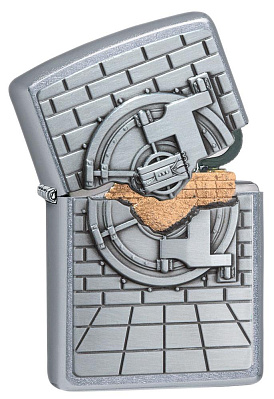 Зажигалка ZIPPO Classic с покрытием Street Chrome™, латунь/сталь, серебристая, матовая, 38x13x57 мм (Серебристый)