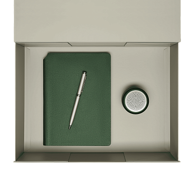 Подарочный набор Passion, Molto, зеленый (колонка, ежедневник, ручка)