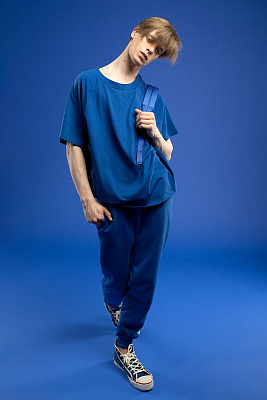 Футболка унисекс оверсайз T2, синяя (Синий)