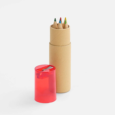 Набор карандашей Pencilvania Office с точилкой  (Красный)