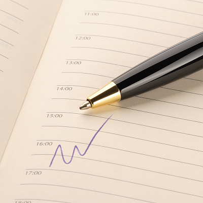 Шариковая ручка Соната (Sonata), черная/позолота