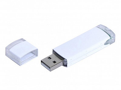 USB 2.0- флешка промо на 16 Гб прямоугольной классической формы (Белый)