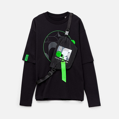 Лейбл из ПВХ Dzeta Round, L, зеленый неон