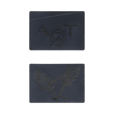 Кардхолдер Nuba со скошенным карманом, синий