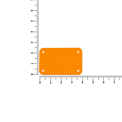 Лейбл из ПВХ Kreta, S, оранжевый неон