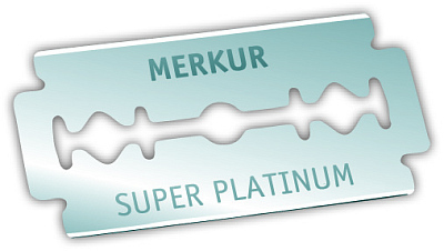 Лезвия для бритья MERKUR SUPER PLATINUM, (10 шт) в картонной коробке