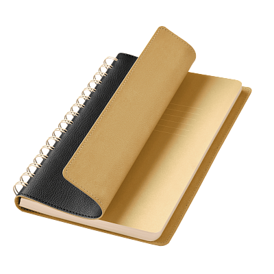 Ежедневник Виста (Vista) недатированный, черный/бежевый (Черный, бежевый)