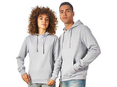 Толстовка Stream с капюшоном, унисекс (Серый меланж) Толстовка Stream с капюшоном, унисекс (Серый меланж)