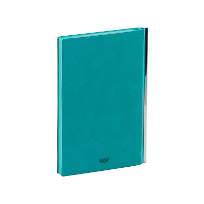 Ежедневник недатированный "Аскона", формат А5, черный, бирюзовый