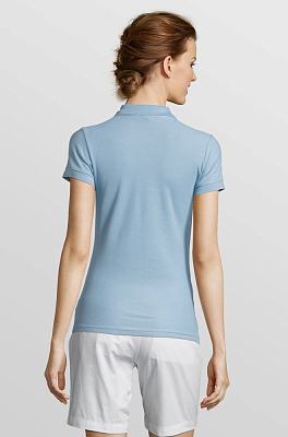Рубашка поло женская People 210, голубая