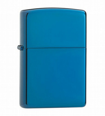 Зажигалка ZIPPO Classic с покрытием Sapphire™, латунь/сталь, синяя, глянцевая, 38x13x57 мм (Синий)