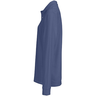 Рубашка поло унисекс с длинным рукавом Pacific LSL, синяя (джинс)