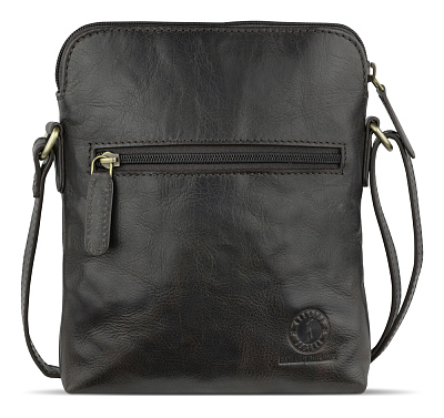 Сумка через плечо KLONDIKE MOUNTAIN «Ada», натуральная кожа в темно-коричневом цвете, 21x22x4,5 см