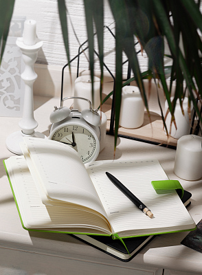 Ежедневник недатированный "Монти", формат А5, зеленое яблоко