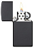 Зажигалка ZIPPO Slim® с покрытием Black Matte, латунь/сталь, чёрная, матовая, 29x10x60 мм - Фото 4