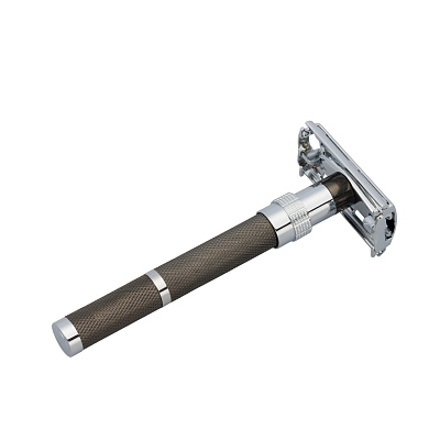 Станок Т-образный для бритья ERBE, нержавеющая сталь, хромированное покрытие, черный цвет, в картонной коробке