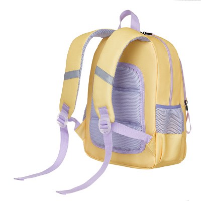 Рюкзак TORBER CLASS X Mini, жёлтый с орнаментом, полиэстер 900D + Мешок для сменной обуви в подарок!