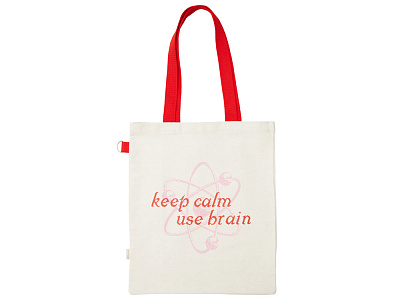 Сумка для покупок Topiс из переработанных материалов с трафаретной печатью (Натуральный/красный)