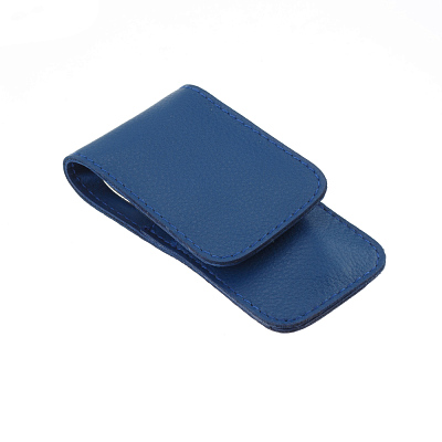 Маникюрный набор YES, 3 пр. Футляр: натуральная кожа, цвет синий