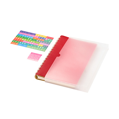 Ежедневник Виста (Vista) недатированный, красный/бежевый