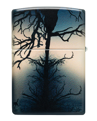 Зажигалка ZIPPO Horror House с покрытием 540 Matte, латунь/сталь, белая, 38x13x57 мм