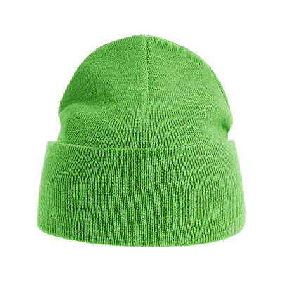 Шапка вязаная PURE  с отворотом из пряжи Polylana