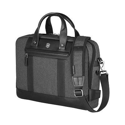 Портфель VICTORINOX Architecture Urban2 Briefcase 15'', серый, полиэстер/кожа, 42x13x31 см, 16 л