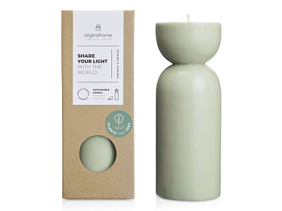 Органическая свеча (Зеленый яркий)