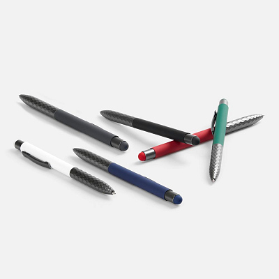 Ручка шариковая Digit Soft Touch со стилусом, белая