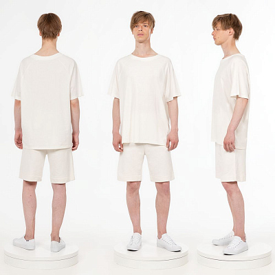 Футболка унисекс оверсайз T2, молочно-белая