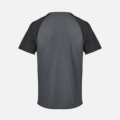 Футболка спортивная унисекс Vortex, черная с темно-серым