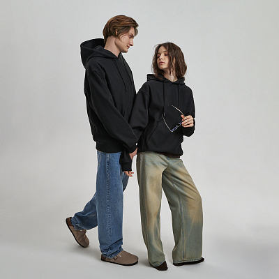 Худи релакс унисекс ADVENTURE, черный