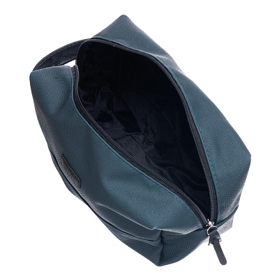 Косметичка Dewal Beauty серия "Стиль", цвет серо-зеленый. 25х11,5х13,5см