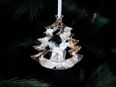 Набор елочных игрушек: Снегирь, Олень, Ель