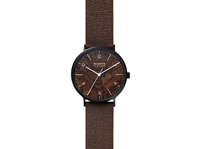 Часы наручные, мужские (Корпус- коричневый, циферблат- коричневый, крепление- коричневый)