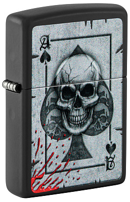 Зажигалка ZIPPO с покрытием Black Matte, латунь/сталь, серебристая, 38x13x57 мм (Черный)