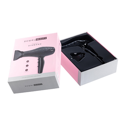 Фен DEWAL BEAUTY Diamond Black, черный, 2200 Вт, 1 насадка