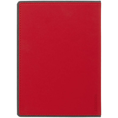 Ежедневник Frame, недатированный, красный с серым